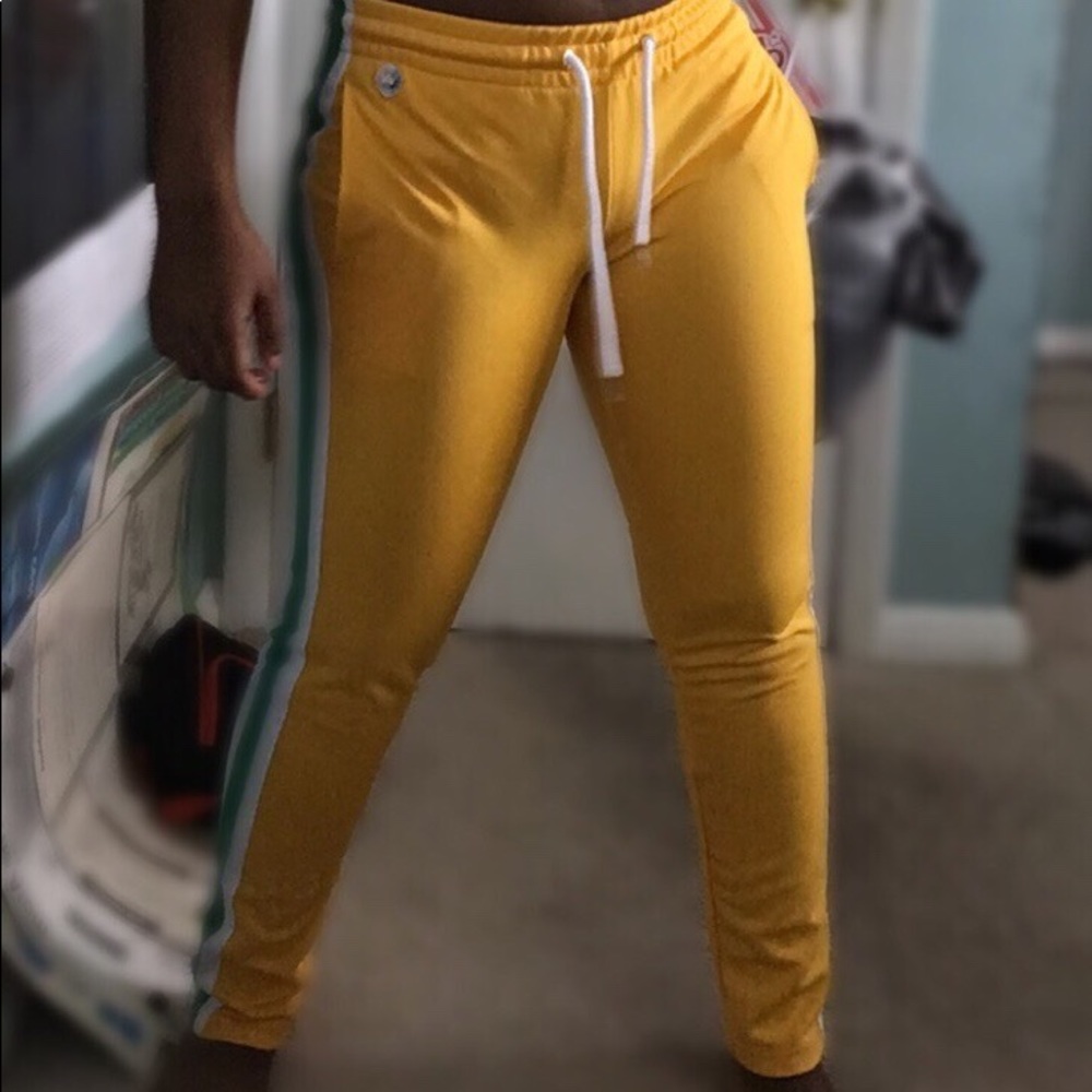 Yellow and green Track Pants